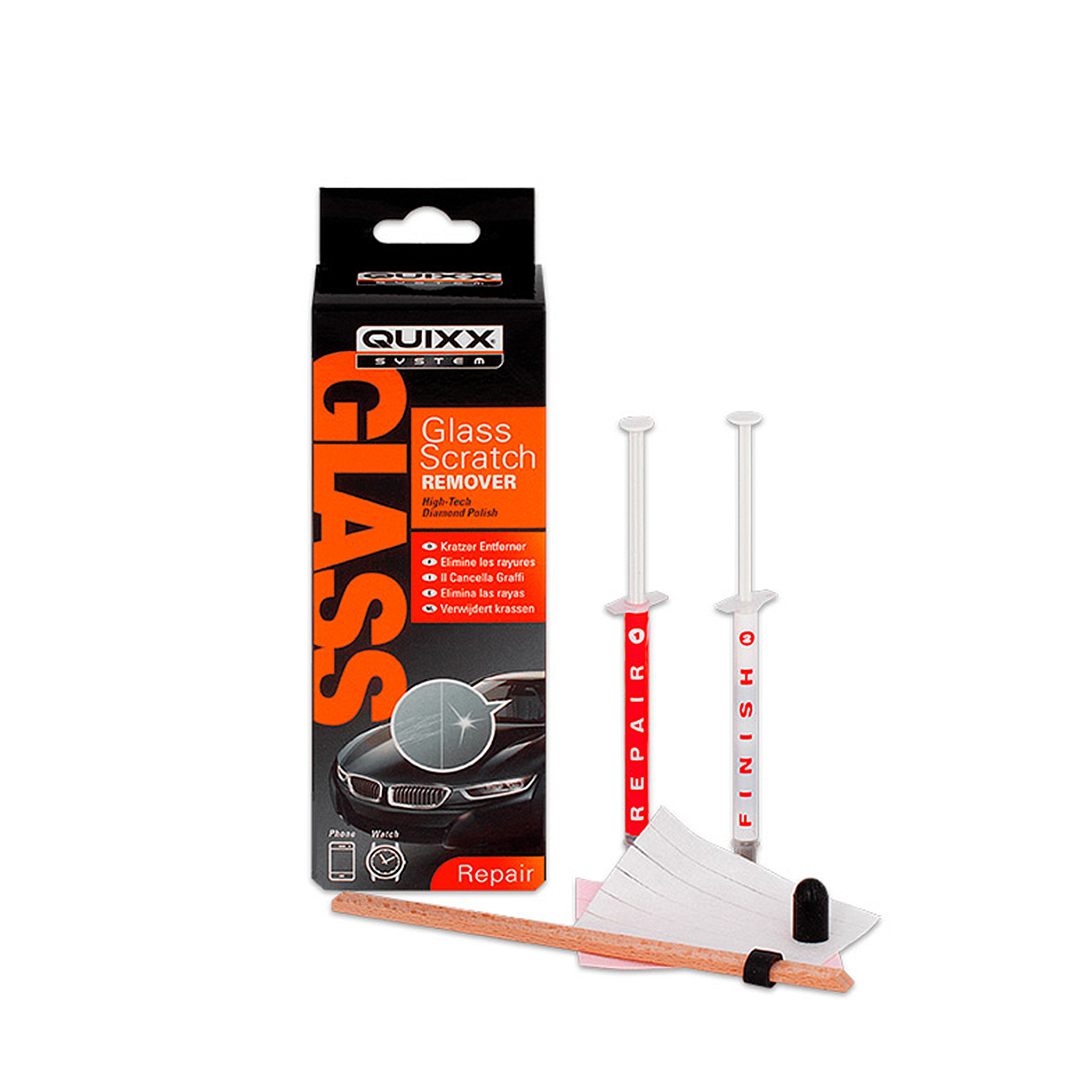 Naarmunkorjaussarja lasille, QUIXX Glass Scratch Remover AUTODUDE.FI